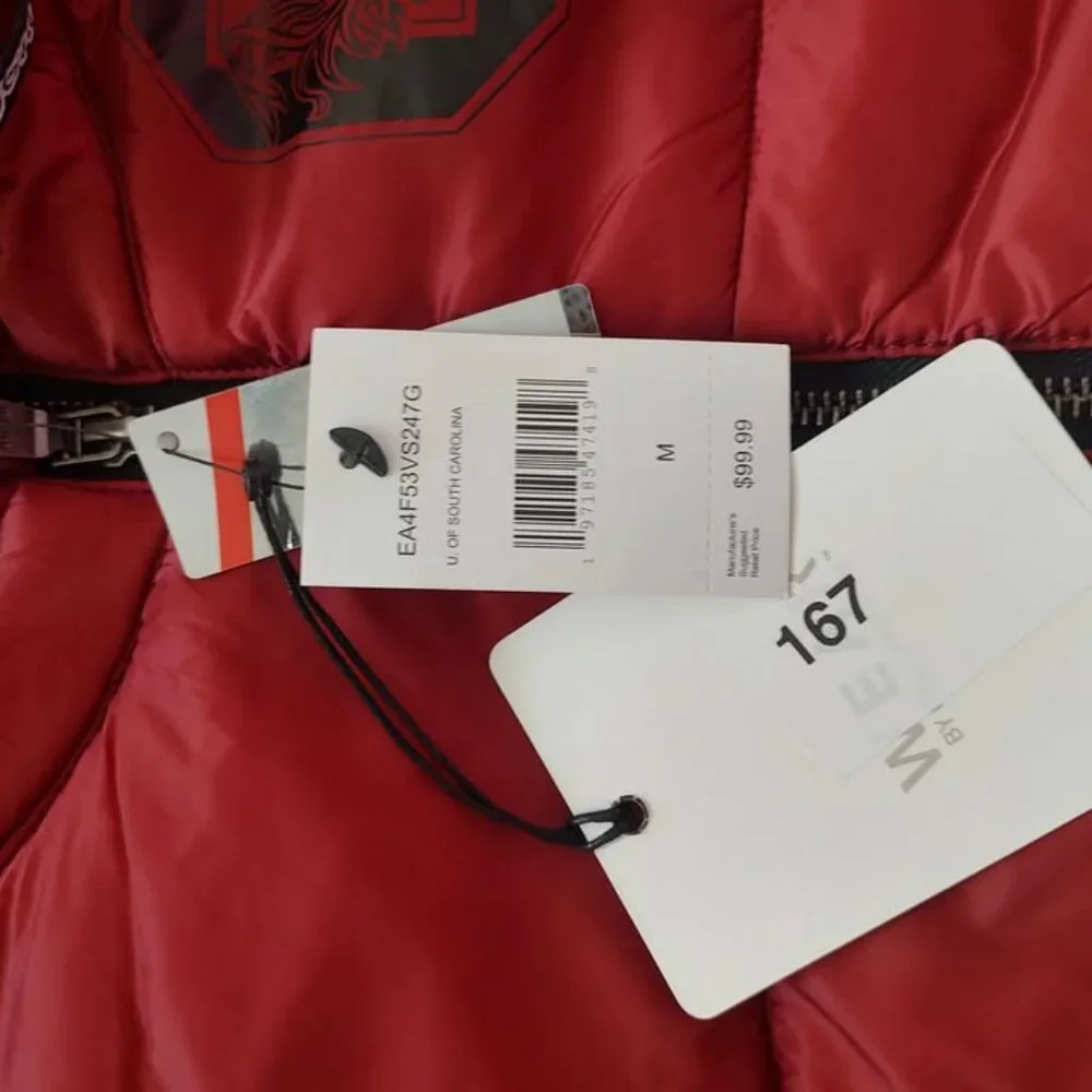 NWT SC Gamecocks Puffer Vest - Picture 2 of 3